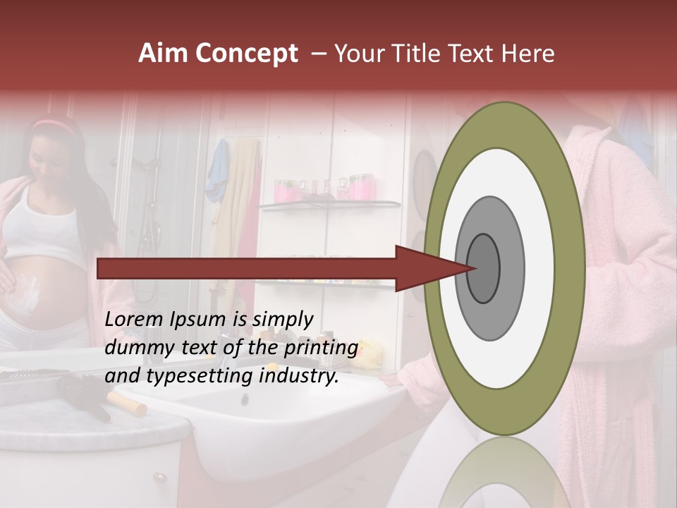 Pregnant Casual Indoors PowerPoint Template