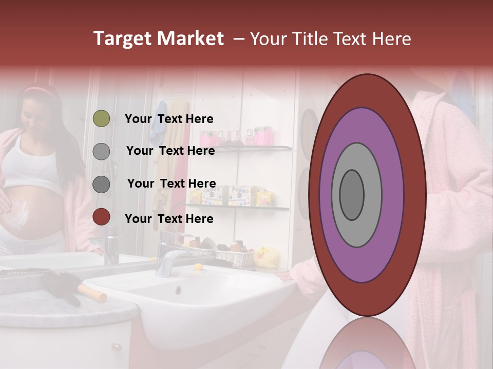 Pregnant Casual Indoors PowerPoint Template