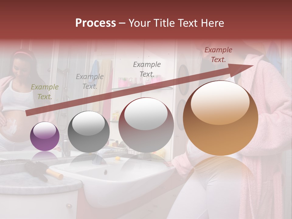 Pregnant Casual Indoors PowerPoint Template