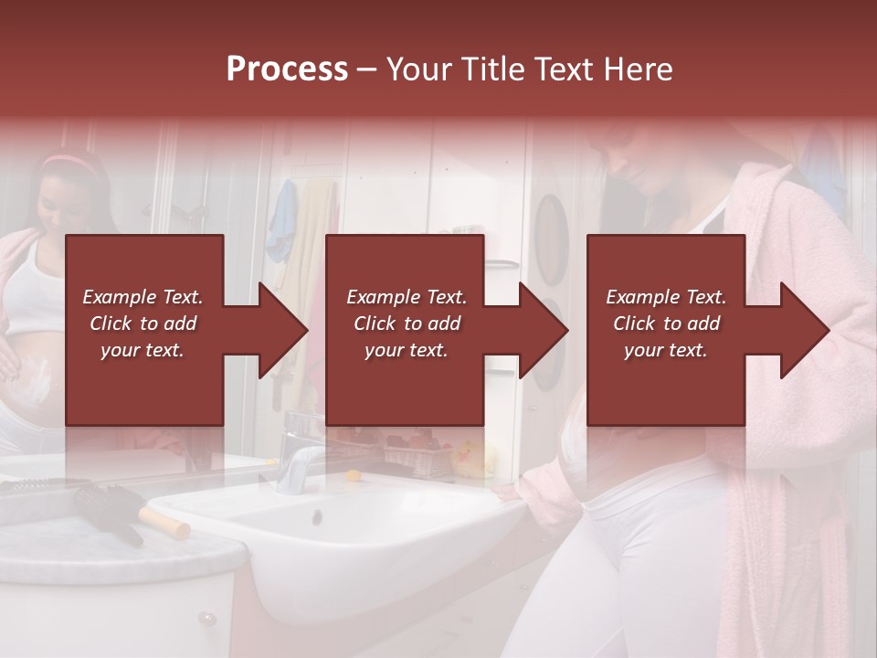Pregnant Casual Indoors PowerPoint Template
