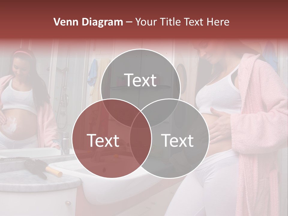 Pregnant Casual Indoors PowerPoint Template