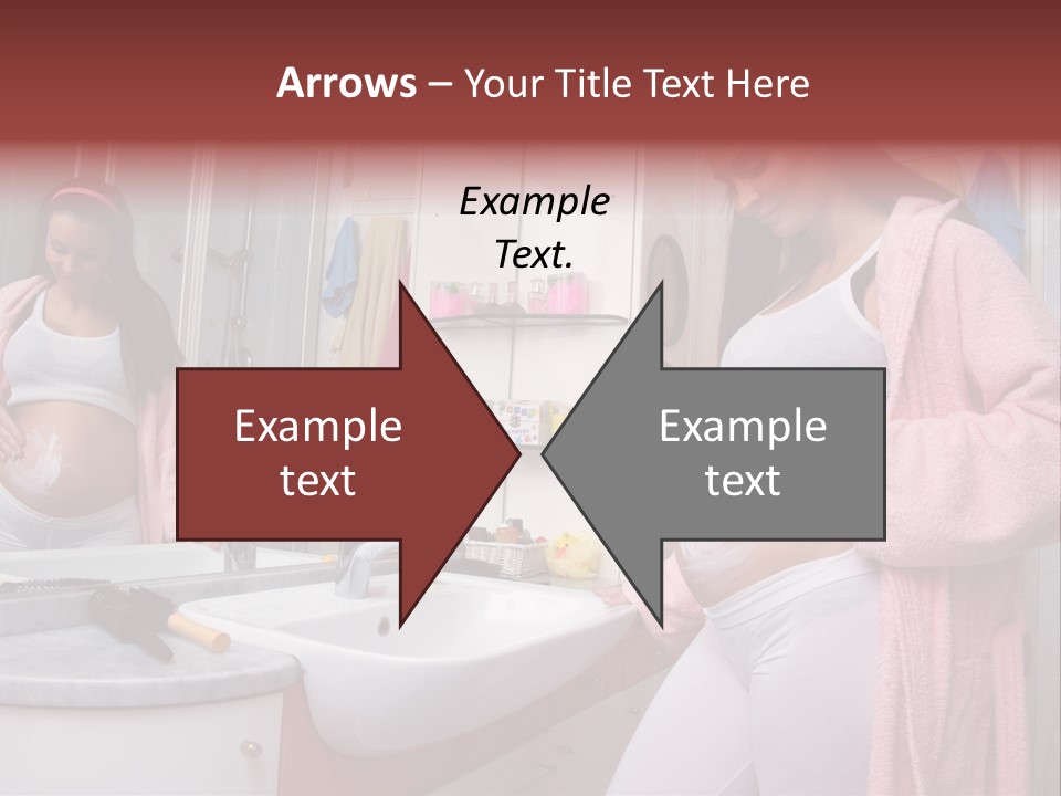 Pregnant Casual Indoors PowerPoint Template