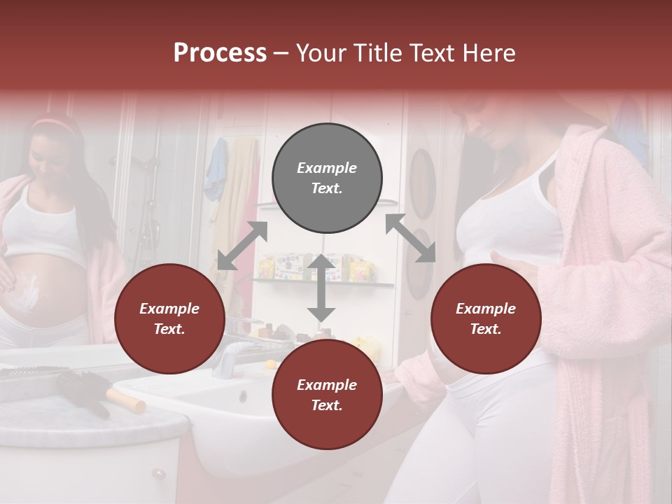 Pregnant Casual Indoors PowerPoint Template