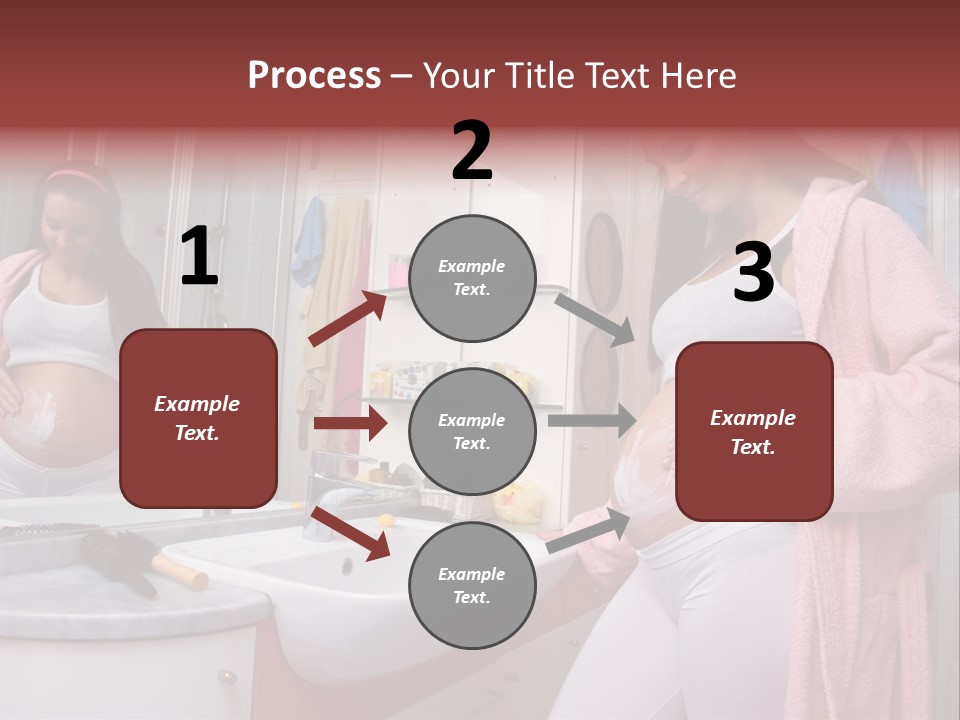 Pregnant Casual Indoors PowerPoint Template