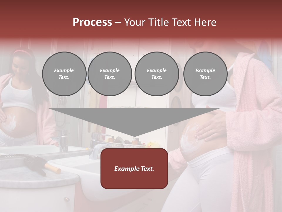 Pregnant Casual Indoors PowerPoint Template