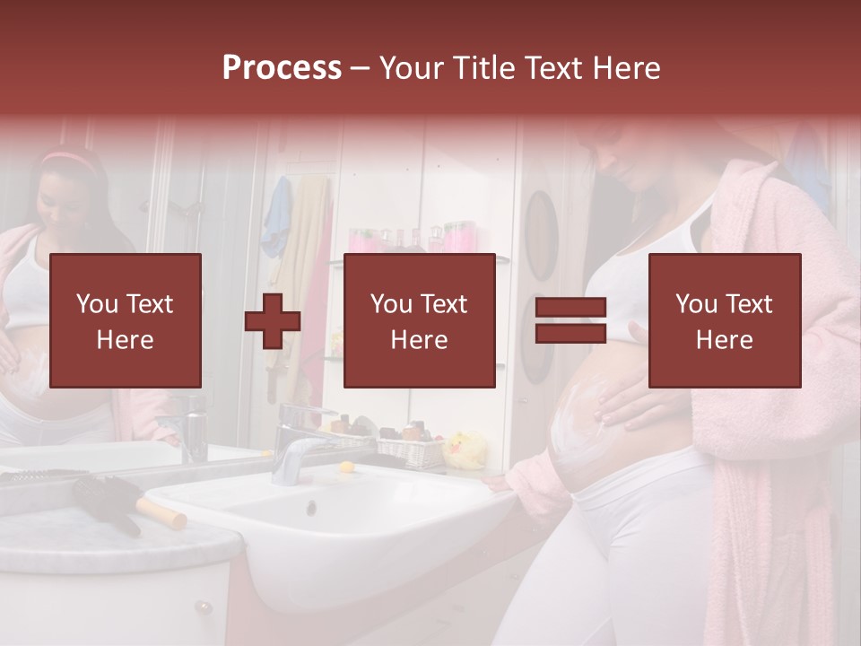 Pregnant Casual Indoors PowerPoint Template
