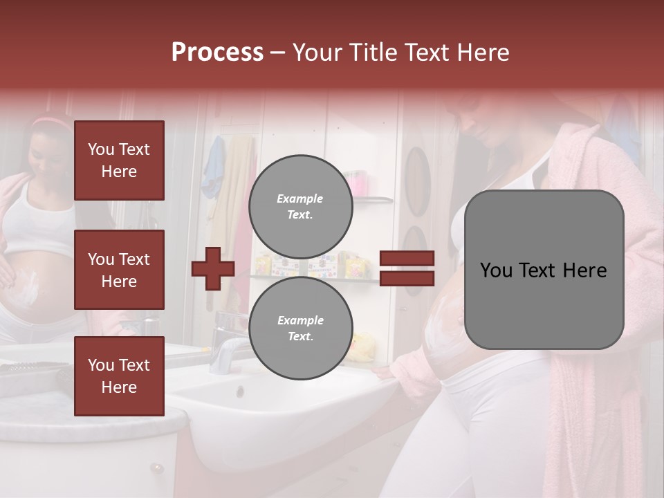 Pregnant Casual Indoors PowerPoint Template