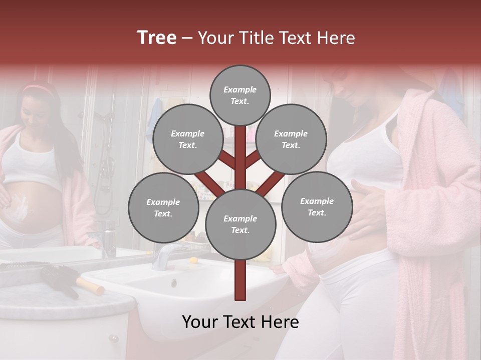 Pregnant Casual Indoors PowerPoint Template