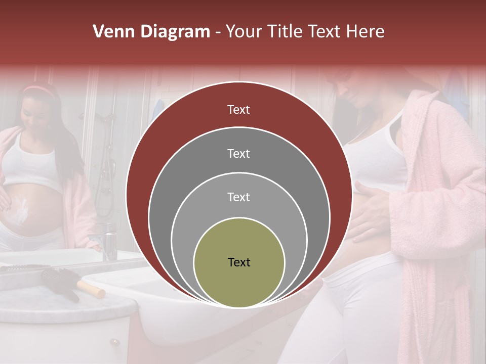 Pregnant Casual Indoors PowerPoint Template