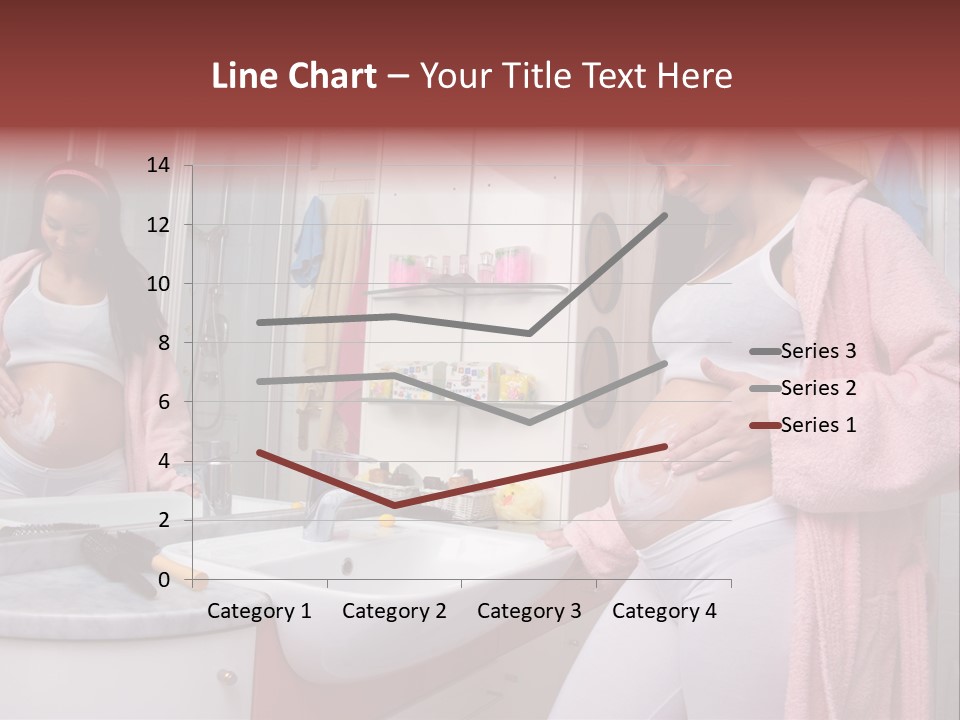 Pregnant Casual Indoors PowerPoint Template