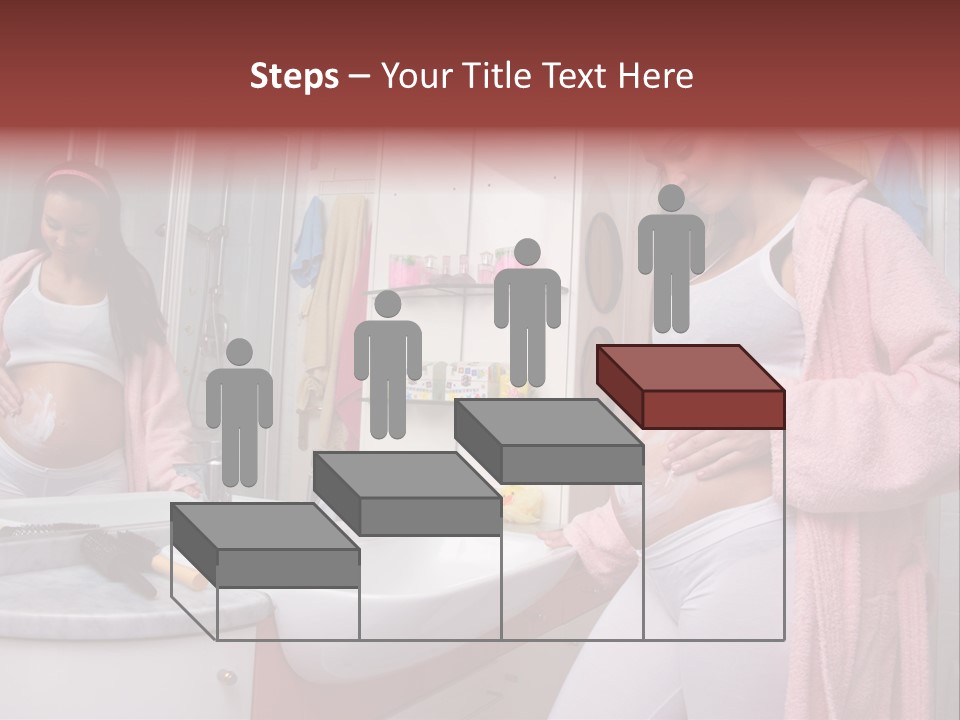 Pregnant Casual Indoors PowerPoint Template