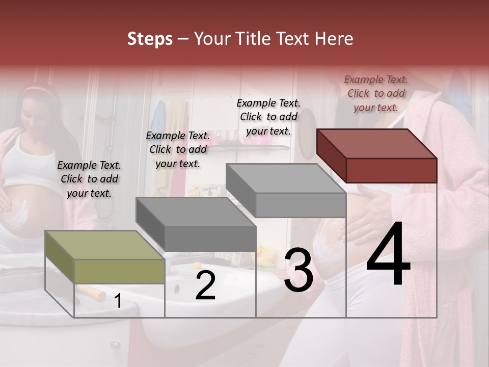 Pregnant Casual Indoors PowerPoint Template