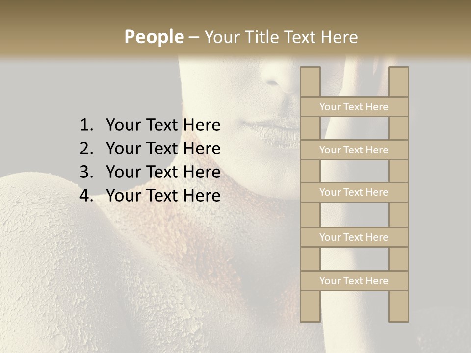 Hairstyle Girl Body PowerPoint Template