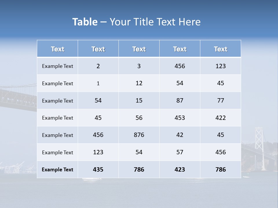 Pacific Ocean Oakland Bay PowerPoint Template