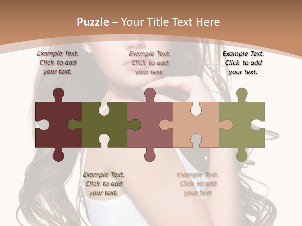 Caucasian Long Fashion PowerPoint Template