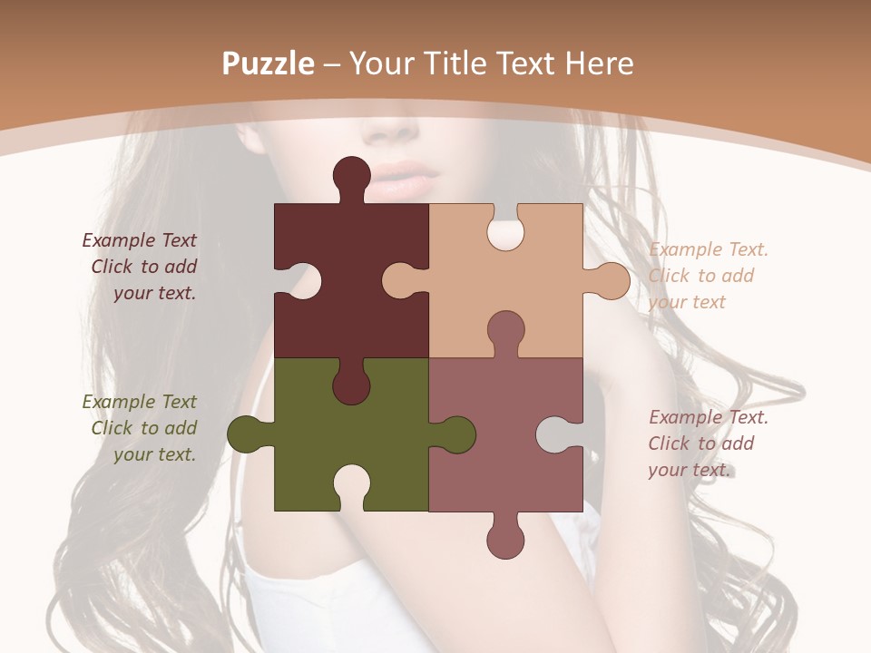 Caucasian Long Fashion PowerPoint Template