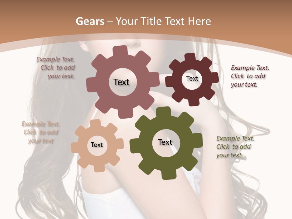 Caucasian Long Fashion PowerPoint Template