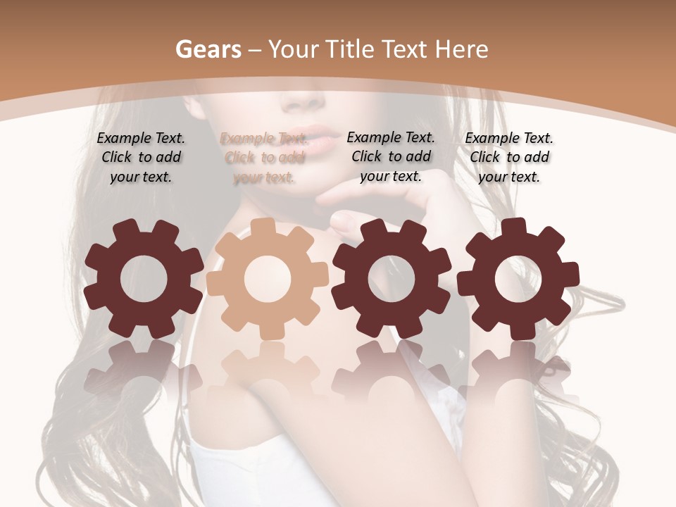 Caucasian Long Fashion PowerPoint Template