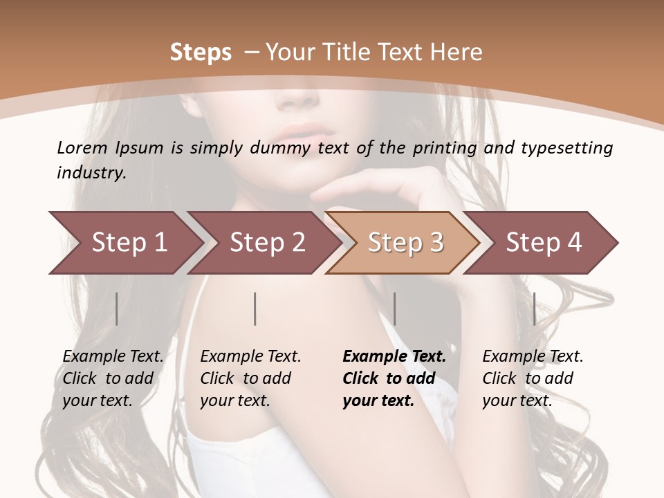 Caucasian Long Fashion PowerPoint Template