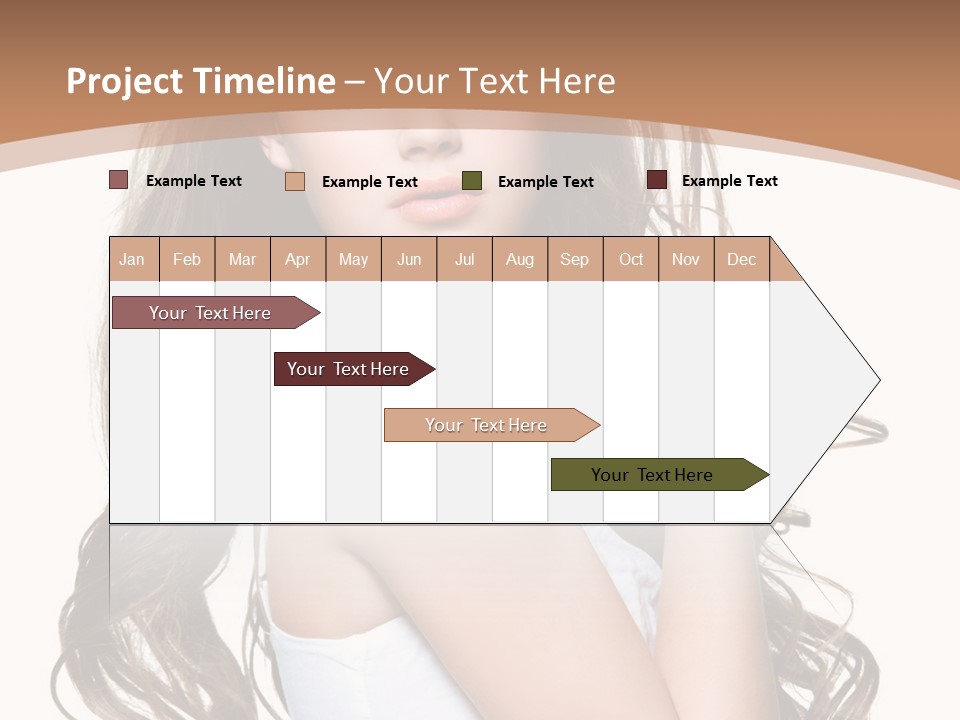 Caucasian Long Fashion PowerPoint Template