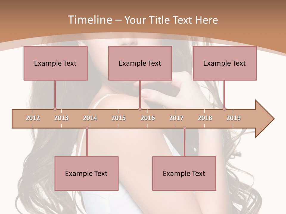 Caucasian Long Fashion PowerPoint Template