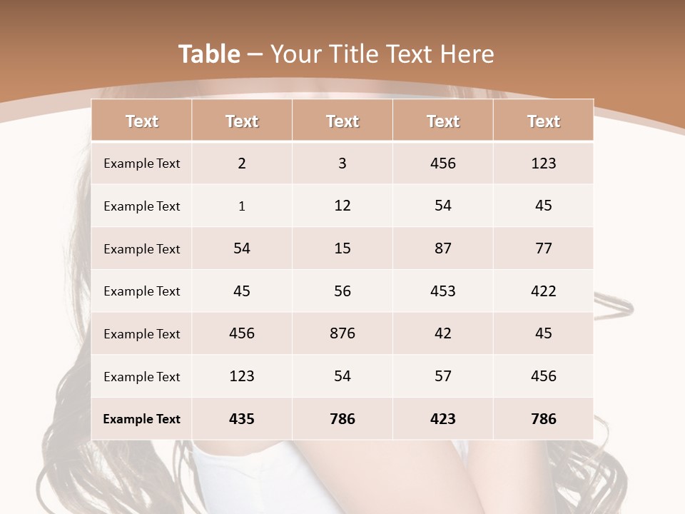 Caucasian Long Fashion PowerPoint Template