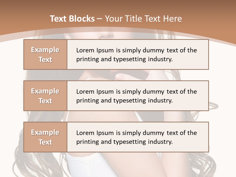 Caucasian Long Fashion PowerPoint Template