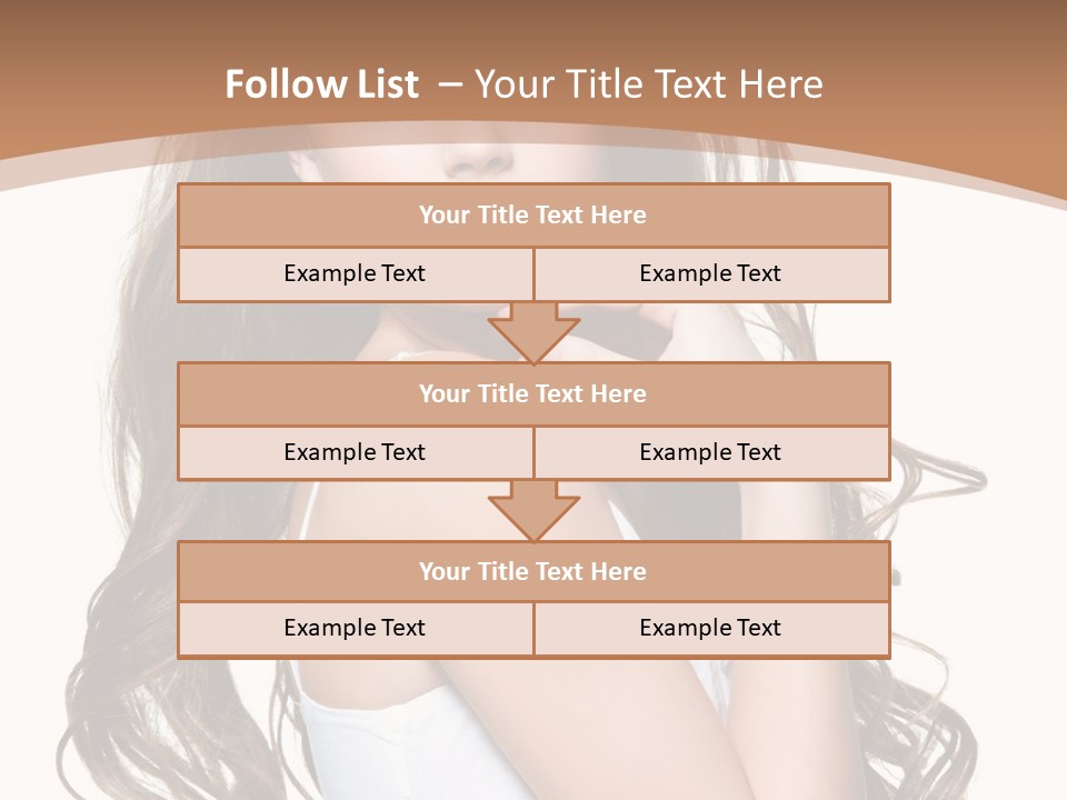 Caucasian Long Fashion PowerPoint Template