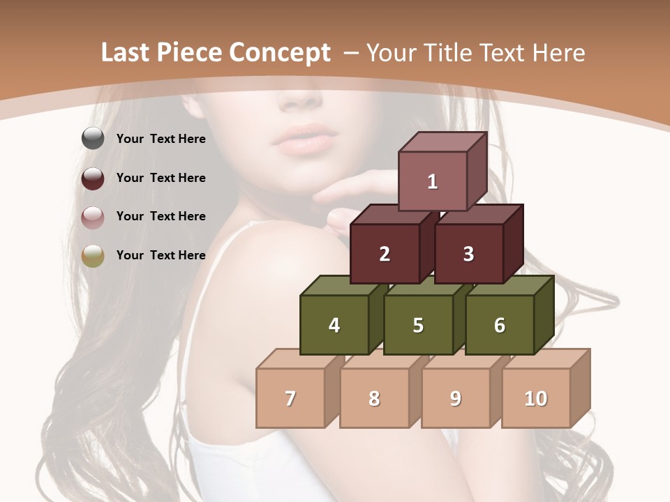 Caucasian Long Fashion PowerPoint Template