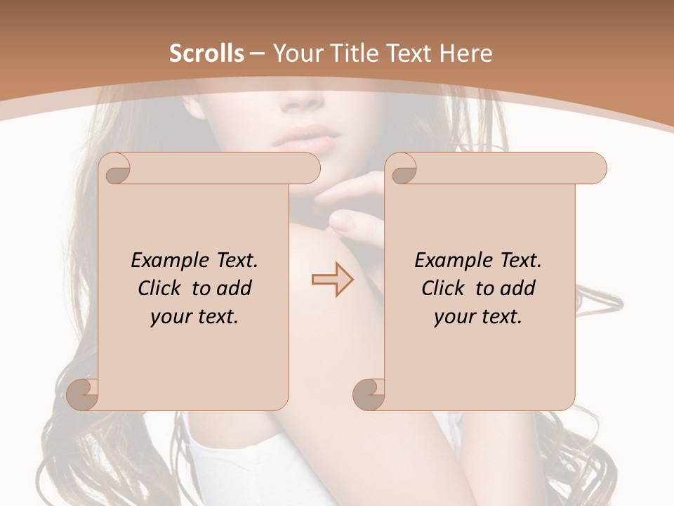 Caucasian Long Fashion PowerPoint Template