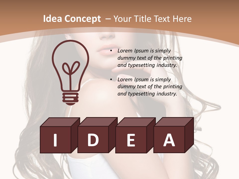 Caucasian Long Fashion PowerPoint Template