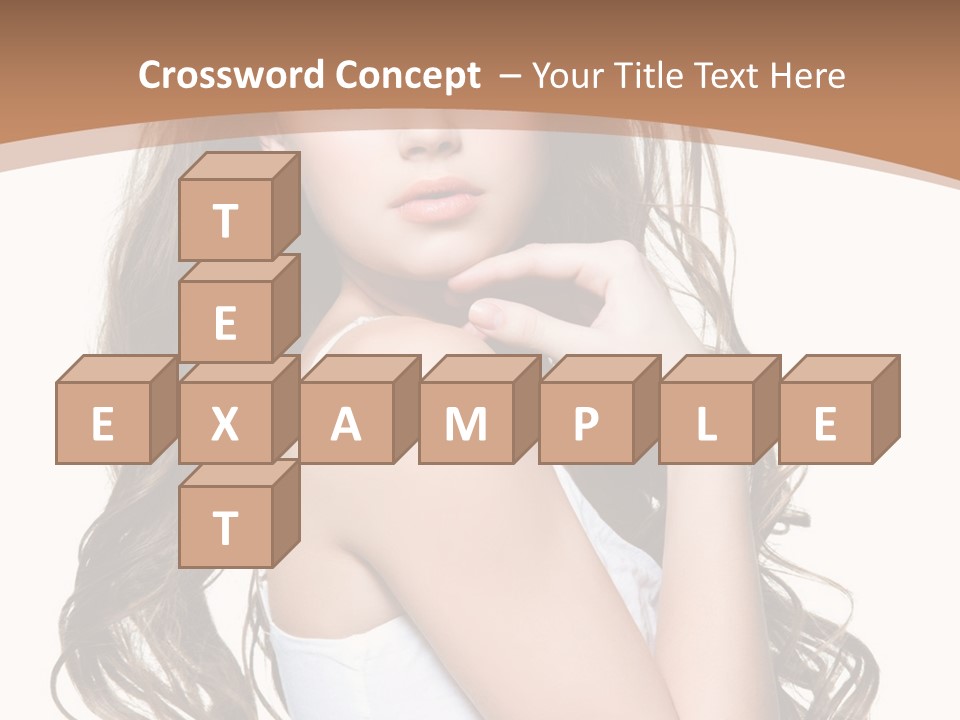 Caucasian Long Fashion PowerPoint Template