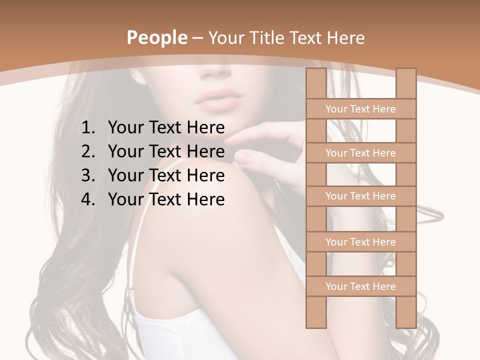 Caucasian Long Fashion PowerPoint Template