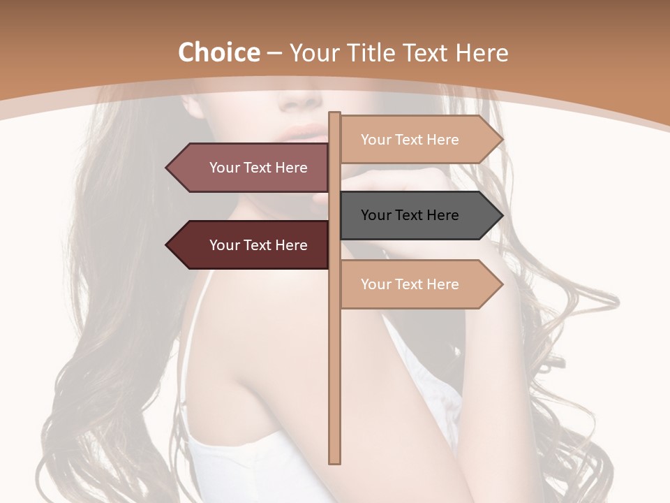 Caucasian Long Fashion PowerPoint Template