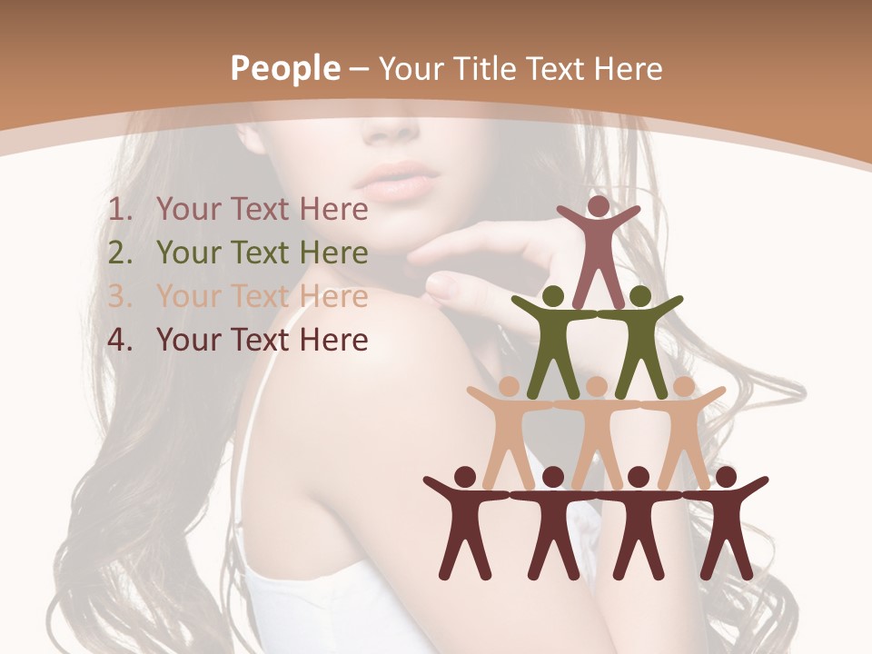 Caucasian Long Fashion PowerPoint Template