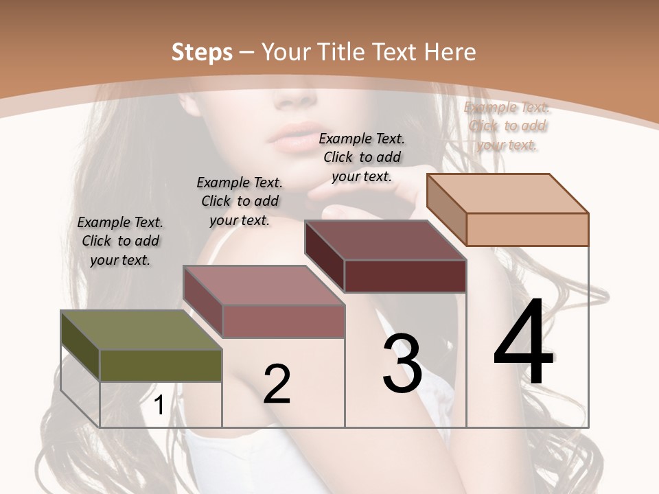 Caucasian Long Fashion PowerPoint Template
