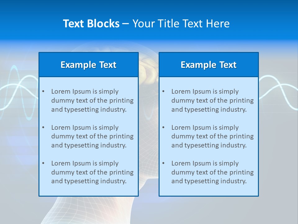 A Human Head With A Sound Wave Coming Out Of It PowerPoint Template