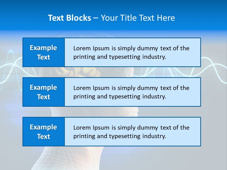 A Human Head With A Sound Wave Coming Out Of It PowerPoint Template