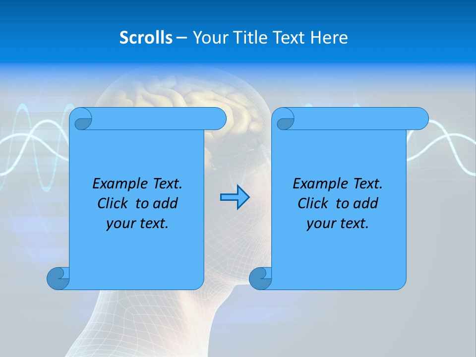 A Human Head With A Sound Wave Coming Out Of It PowerPoint Template