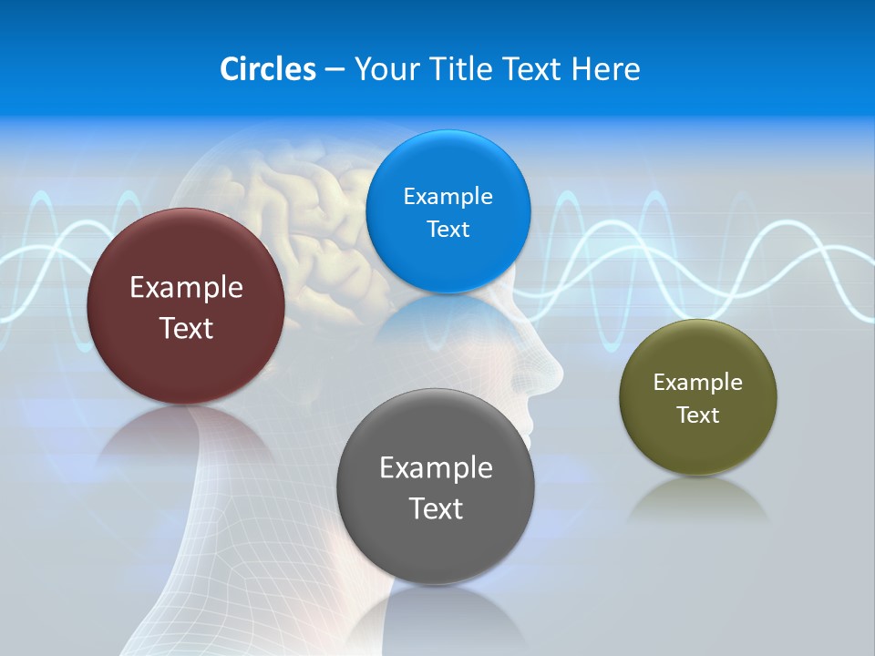 A Human Head With A Sound Wave Coming Out Of It PowerPoint Template