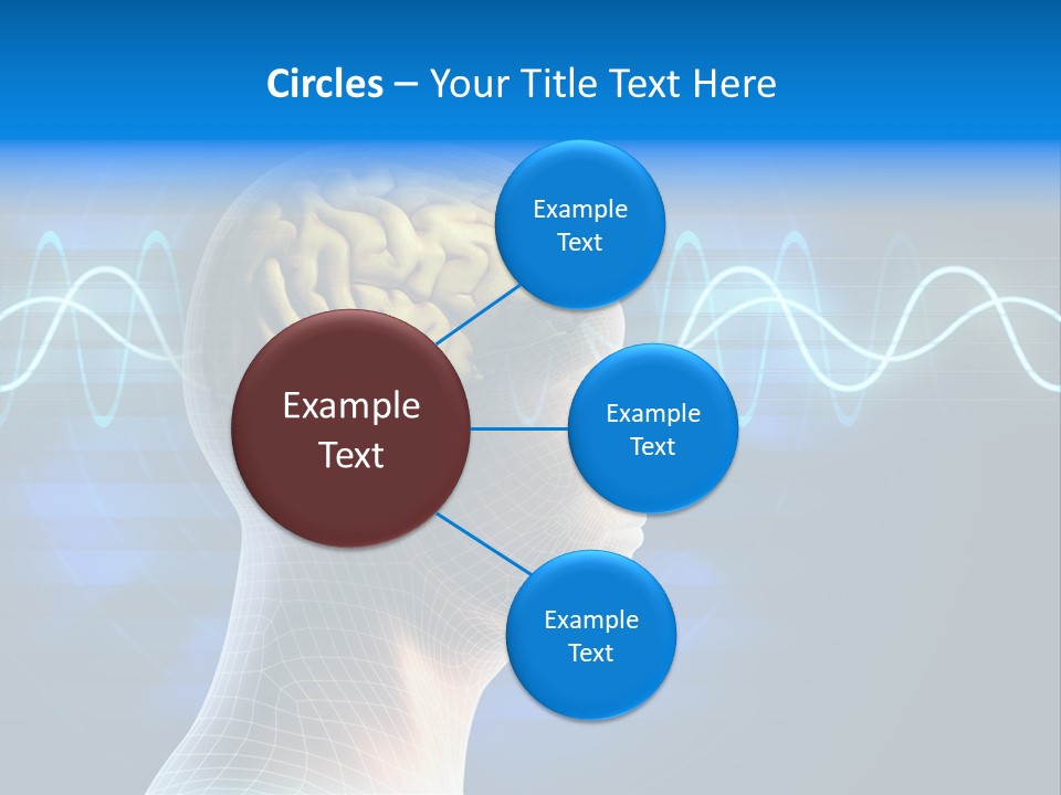 A Human Head With A Sound Wave Coming Out Of It PowerPoint Template