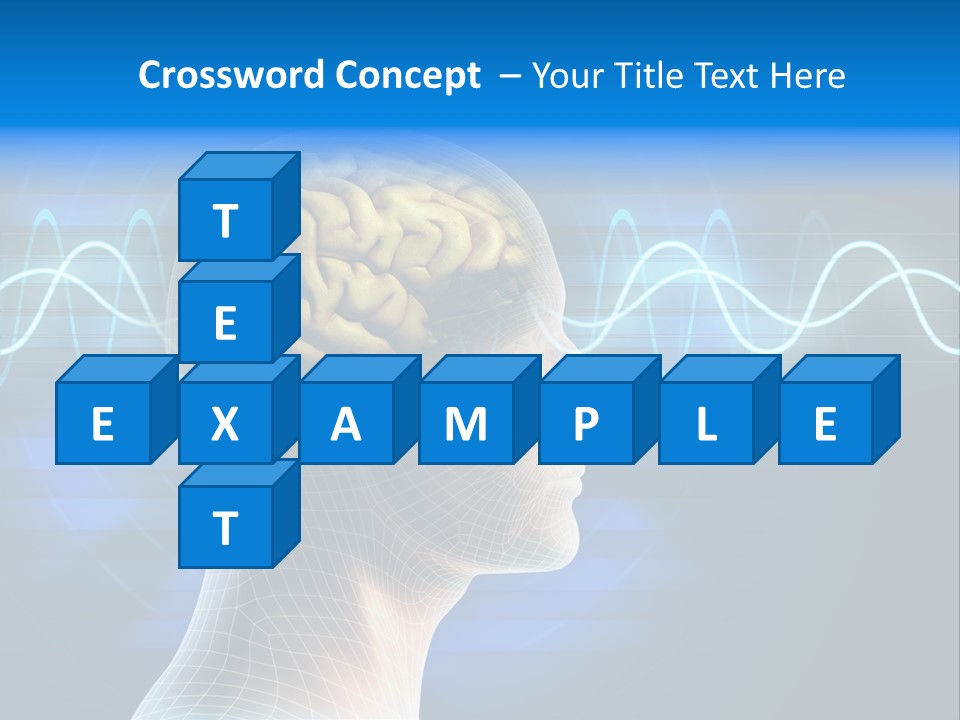 A Human Head With A Sound Wave Coming Out Of It PowerPoint Template