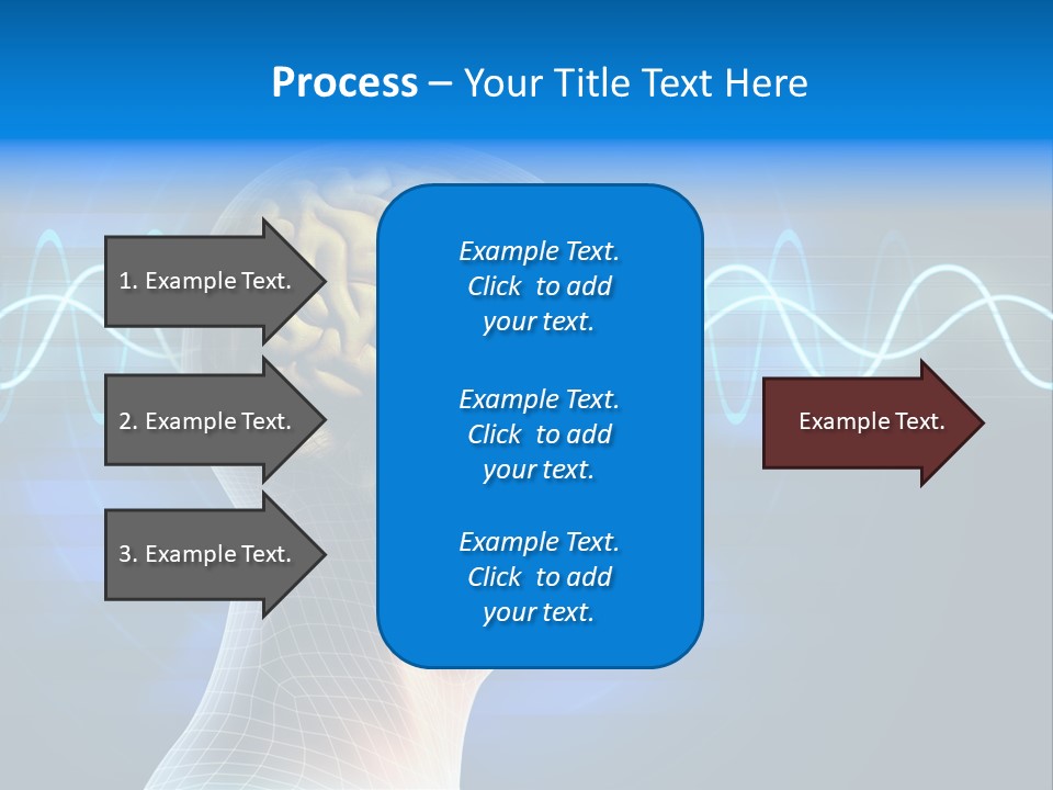 A Human Head With A Sound Wave Coming Out Of It PowerPoint Template