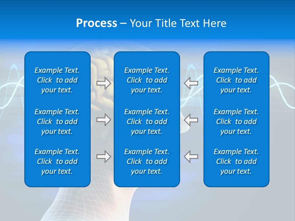A Human Head With A Sound Wave Coming Out Of It PowerPoint Template