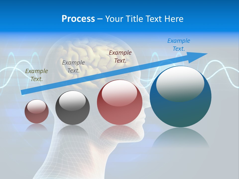 A Human Head With A Sound Wave Coming Out Of It PowerPoint Template