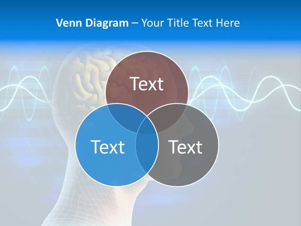 A Human Head With A Sound Wave Coming Out Of It PowerPoint Template
