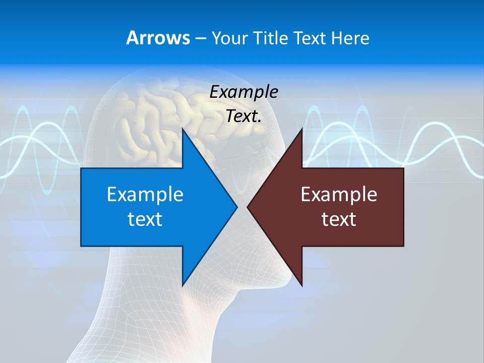 A Human Head With A Sound Wave Coming Out Of It PowerPoint Template