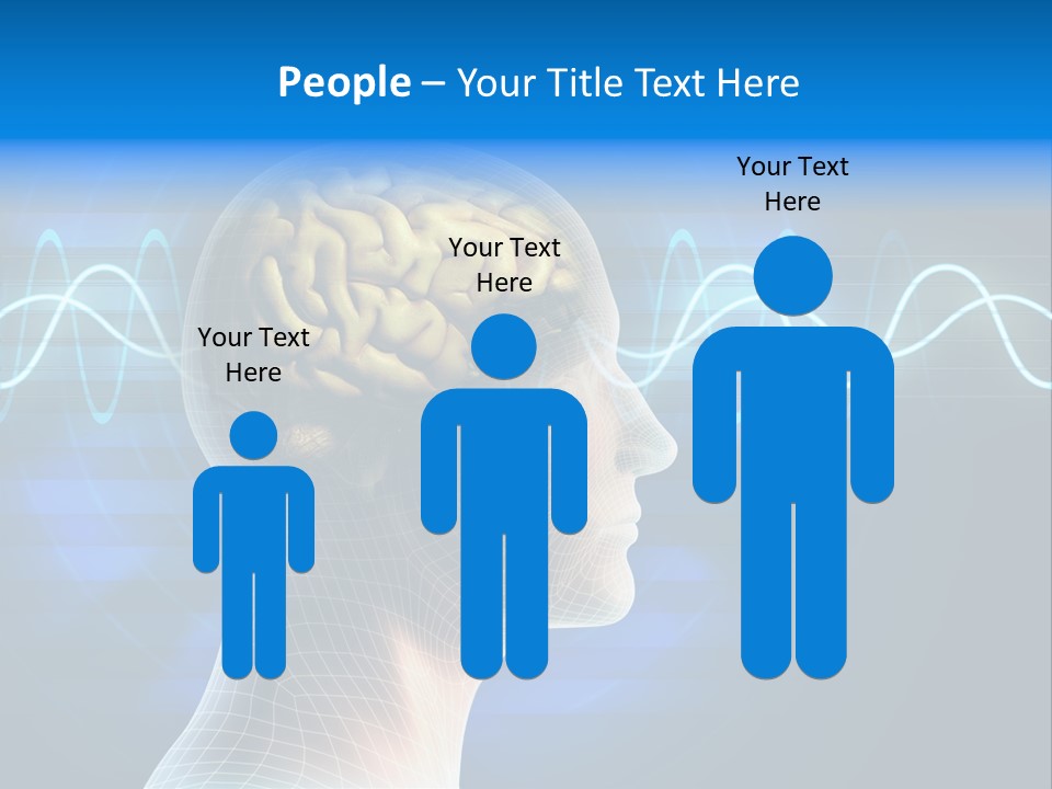 A Human Head With A Sound Wave Coming Out Of It PowerPoint Template