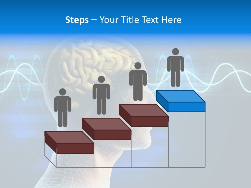 A Human Head With A Sound Wave Coming Out Of It PowerPoint Template