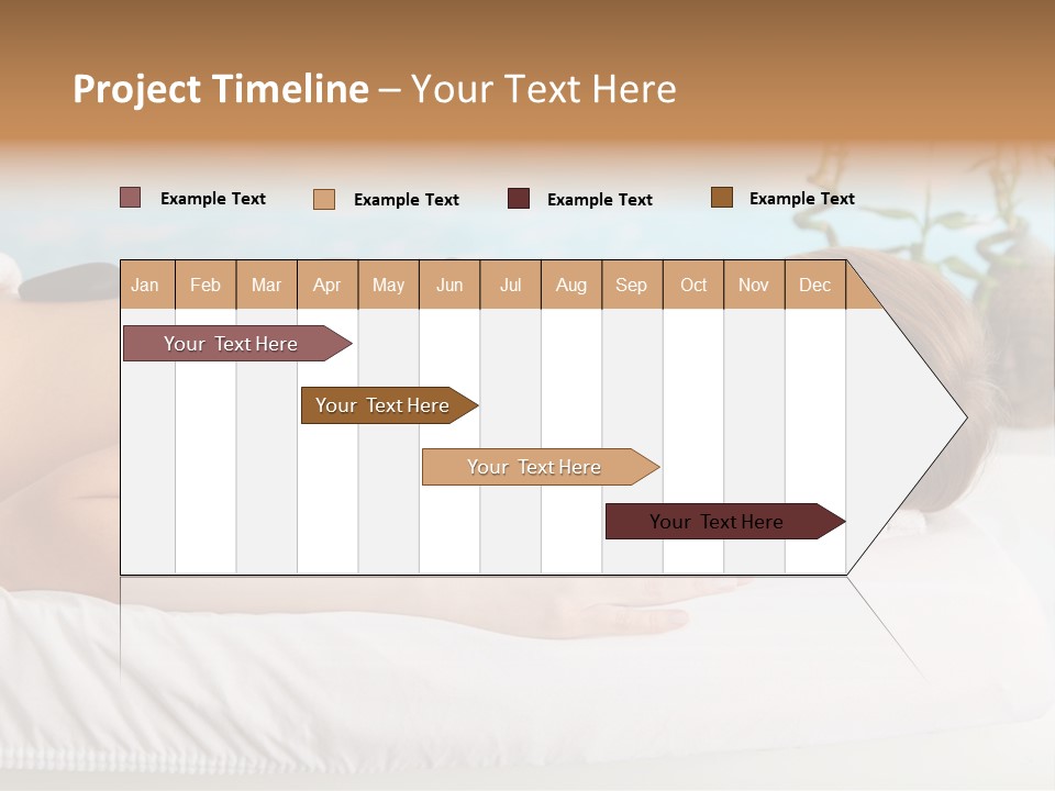 A Woman Laying Down In A Spa With Hot Stones On Her Back PowerPoint Template
